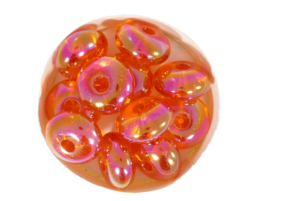 חרוזי פלסטיק דיסקית 16 ממ כתום איי...