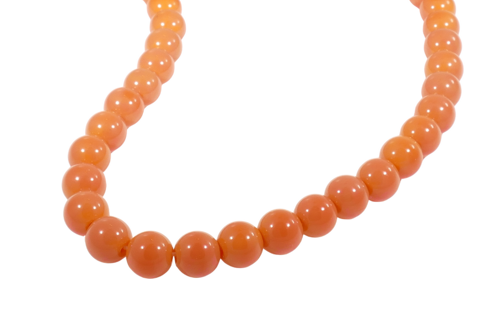 חרוזי זכוכית 8 ממ כתום
