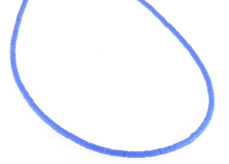 חרוז סיליקון שטוח 3 ממ כחול