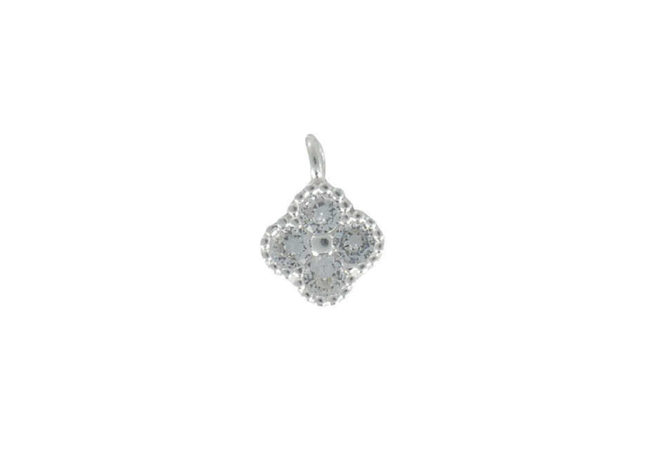 תליון תלתן משובץ, כסף אמיתי