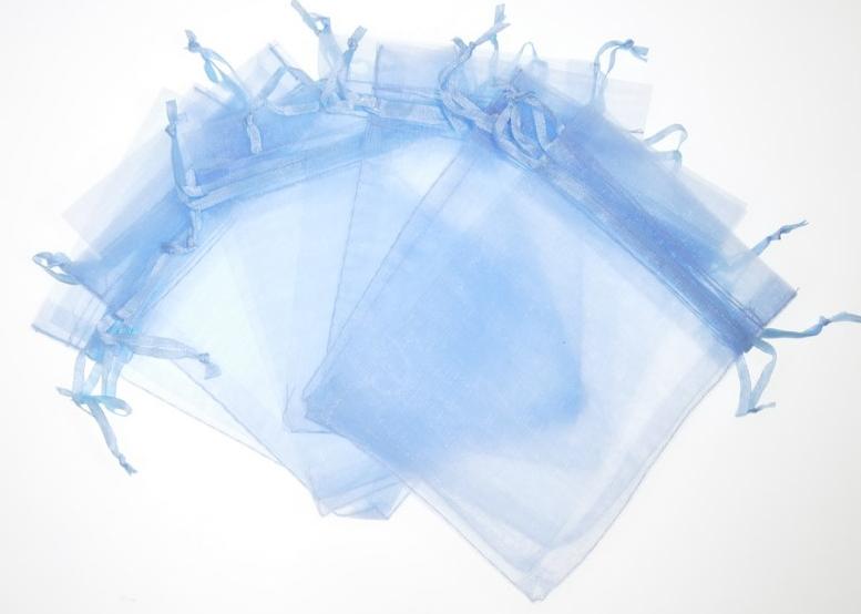 10 שקיות אורגנזה תכלת