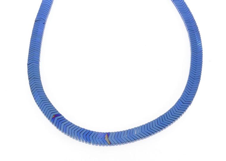אבני חן המטייט כחול קפוא חצים דקים 78