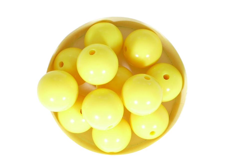 חרוזי פלסטיק עגול 16 ממ צהוב 4