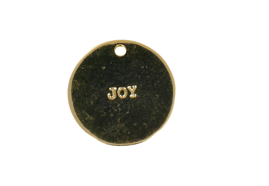 תליון עגול חלק JOY ציפוי זהב מבריק 275